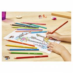 Bic Kids Evolution Illusion - 12 crayons de couleur effaçables Pas Cher