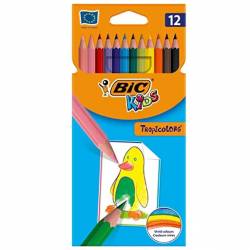 BIC - Etui de 12 Crayons de Couleurs Kids Tropicolors