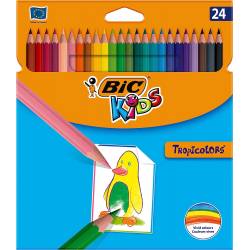 BIC - Etui de 24 Crayons de Couleurs Kids Tropicolors
