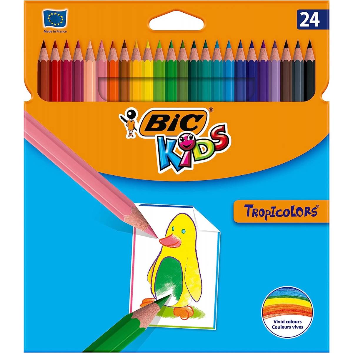 Crayons de Couleurs BIC kids Tropicolors 24