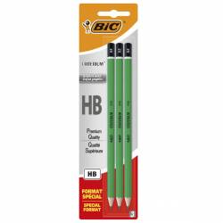 BIC - Lot de 3 Crayons Graphite HB