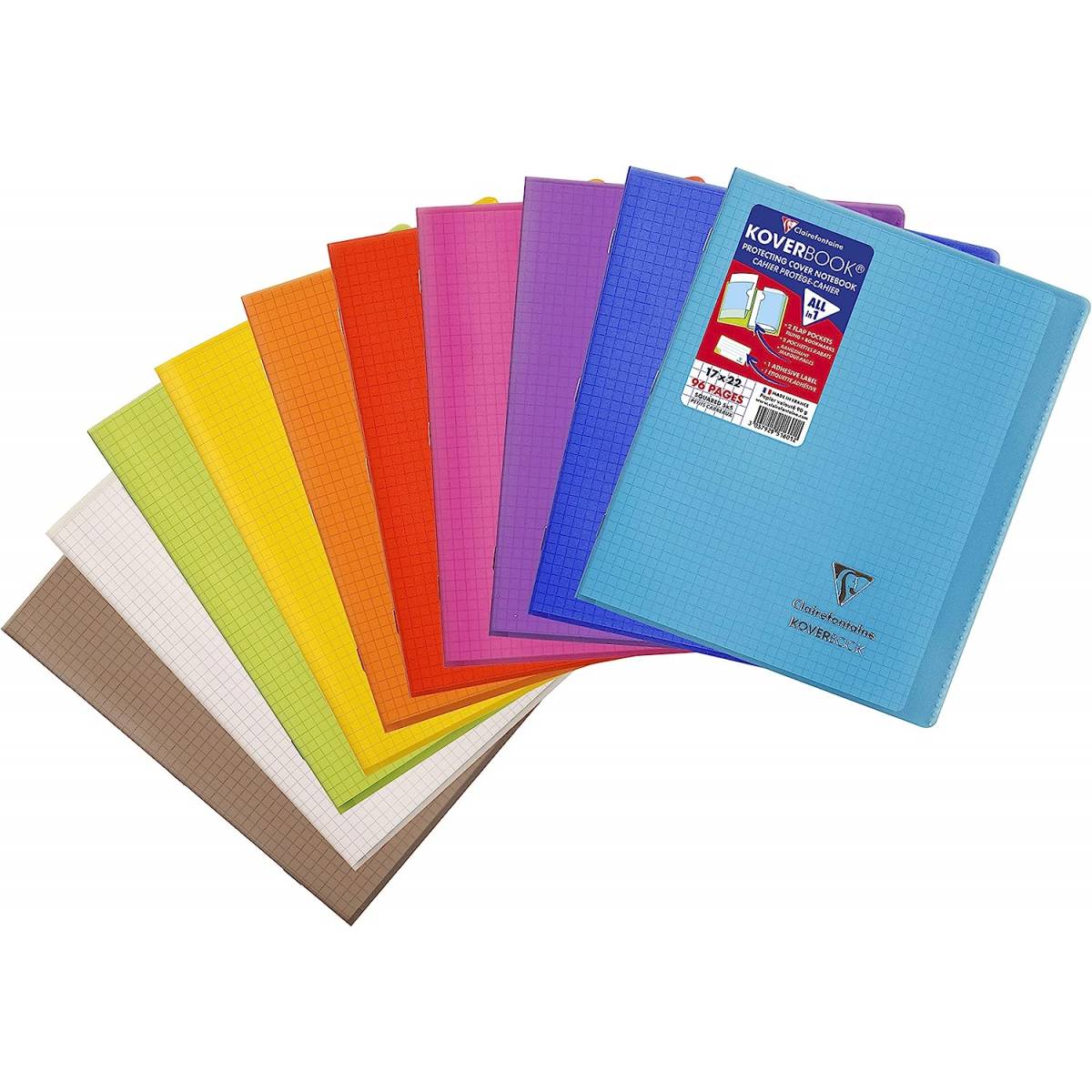 Cahier koverbook 96 pages seyes 17x22 cm - rouge