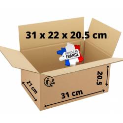 20 Cartons simple cannelure 31 x 22 x 20.5 cm