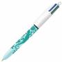 Stylo 4 Couleurs Bic Velours Turquoise pointe moyenne 1 mm