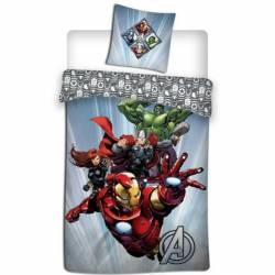Housse de Couette Marvel Avengers 140 x 200 cm + Taie d'Oreiller
