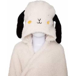 Atmosphera - Plaid Enfant Mouton avec Capuche 100 x 130 cm