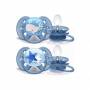 Set of 2 Advent Pacifiers 6 to 18 months Stars and Whale