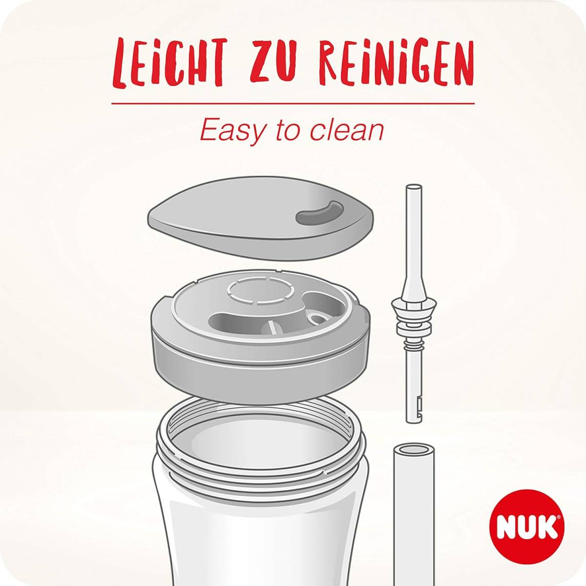 NUK Action Cup 230ml with Drinking Straw