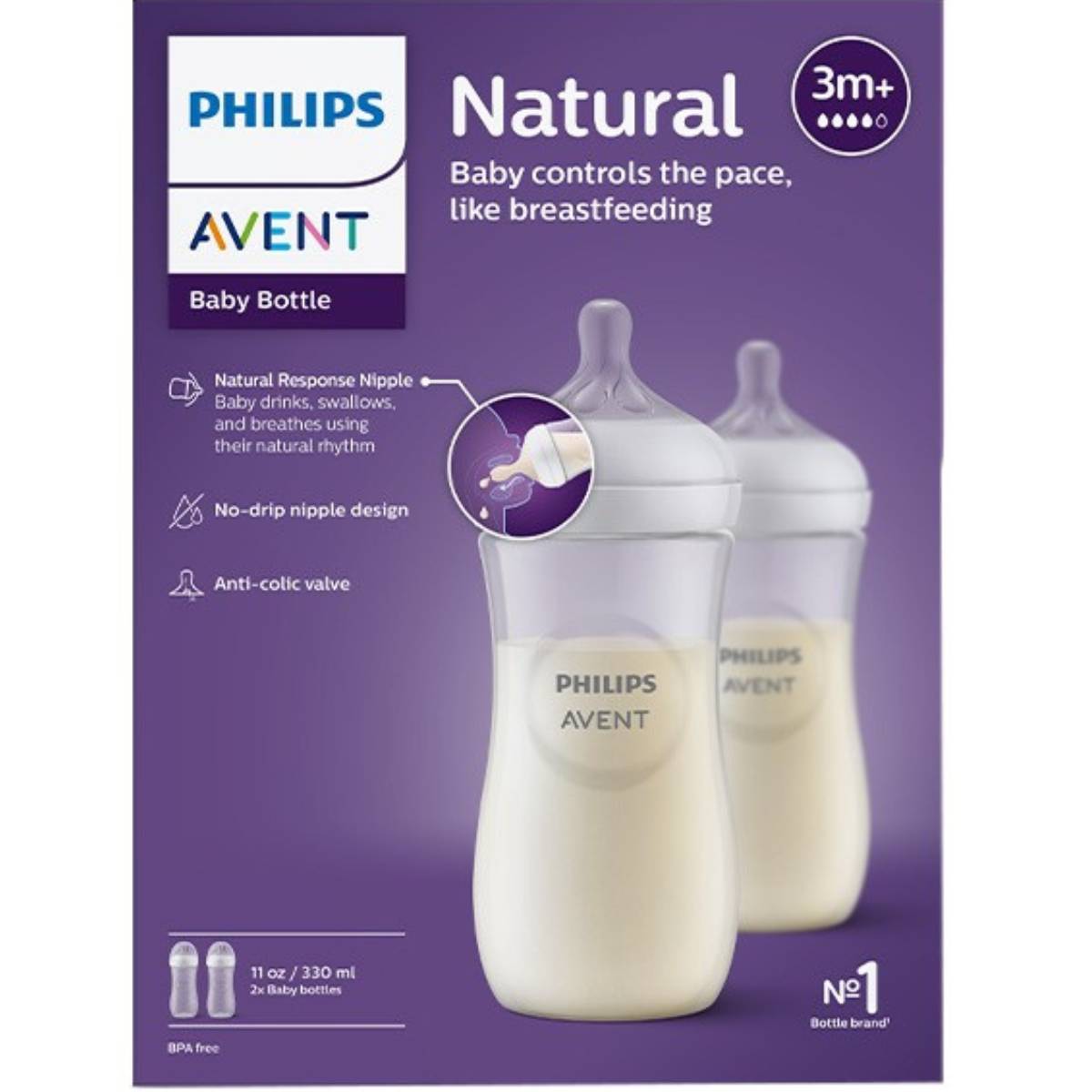 Philips Avent Avent Biberon Natural 330 ml 0-12 Mois à prix pas cher