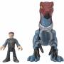 Imaginext Coffrets de Personnages Jurassic World, Figurines articulées avec Therizinosaurus et Owen