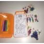 Trolls Poppy - Etui de coloriage - Crayons, feuillets et stickers