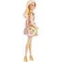 Barbie - Poupée Barbie Fashionistas Blonde avec Robe Imprimé Fruits