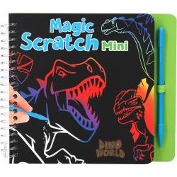 Depesche Dino World-Mini Magic Scratch Book avec Motifs Dinosaures
