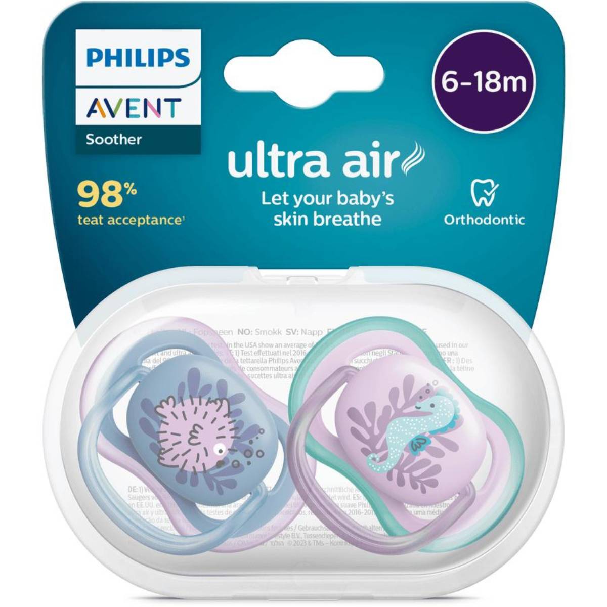 Sucette Philips Avent 6-18 mois Ultra Air - MaxxiDiscount