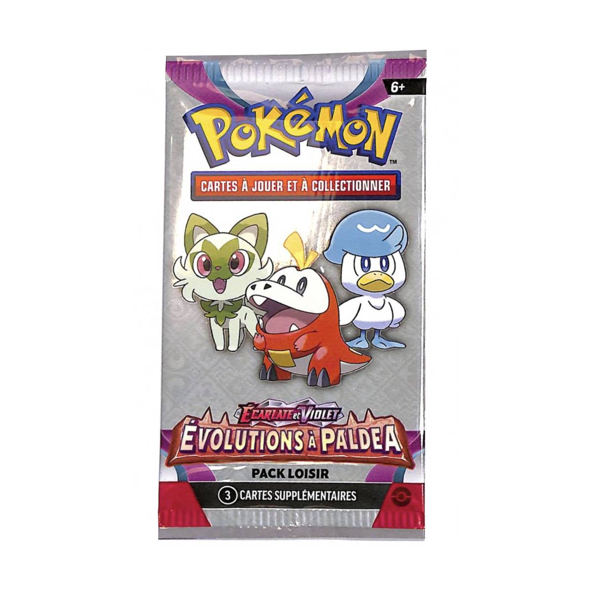 Booster Pokémon Pack Loisir de 3 cartes Evolutions à Paldea