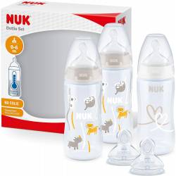 NUK First Choice+ Babyflasche im Set mit 2 extra Trinksauger