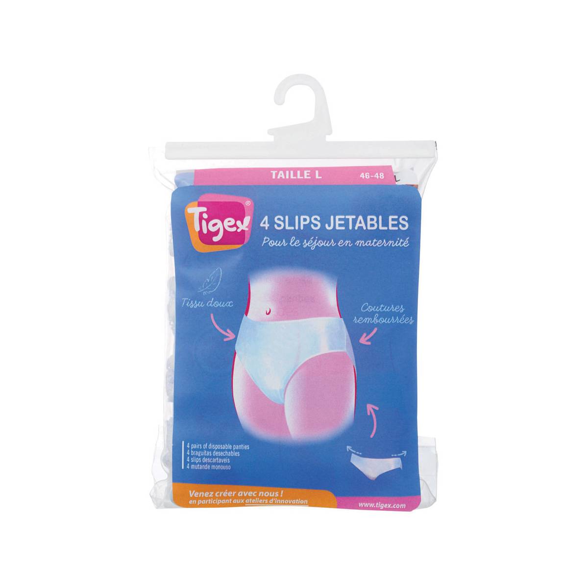 Tigex 4 Slips Disposable White L