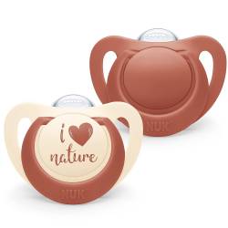 NUK for Nature Baby Dummy 18-36 Months Terracotta Red