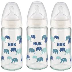 NUK First Choice Glass Bottle Elephants