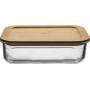 Sabatier Glass Storage Box / Oven Dish with Bamboo Lid 1000 ml Terra