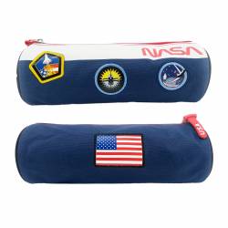 NASA 1-compartment Round Navy Blue Pencil Case