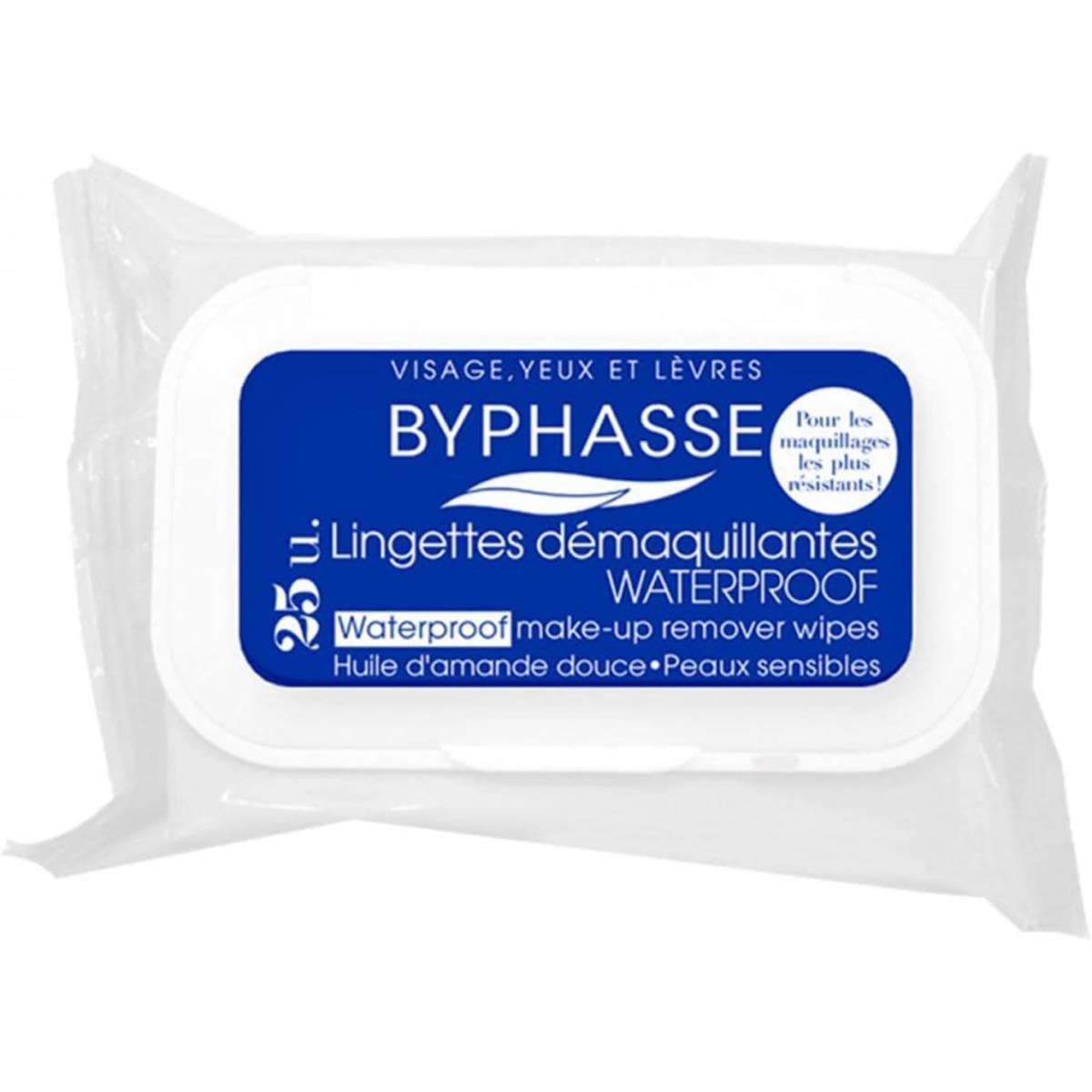 25 Lingettes Démaquillantes Waterproof Byphasse
