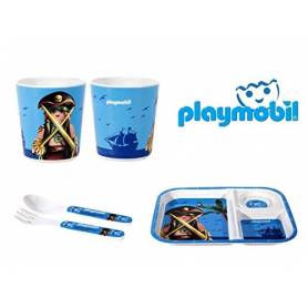 Playmobil - Set Déjeuner 3 piéces Pirate Bleu