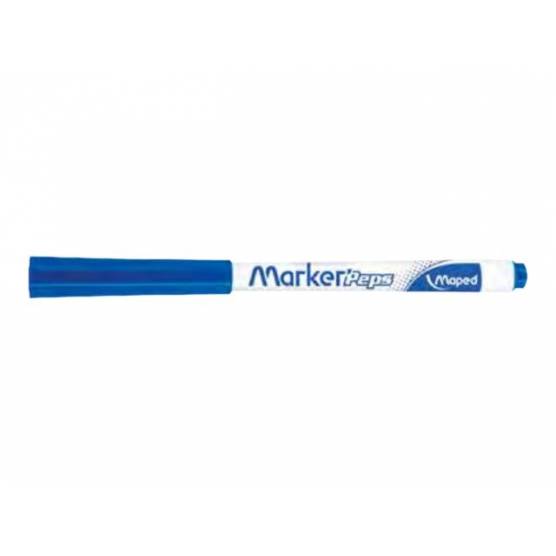 MAPED - Boite de 12 Feutre Bleu Effaçable Marker'Peps pour Ardoise