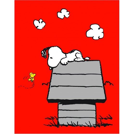 Snoopy - Plaid Polaire Enfant Classic Red - 110 x 140 cm