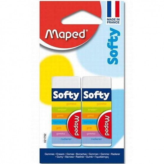 Maped - Lot de 2 Gommes Blanche Softy