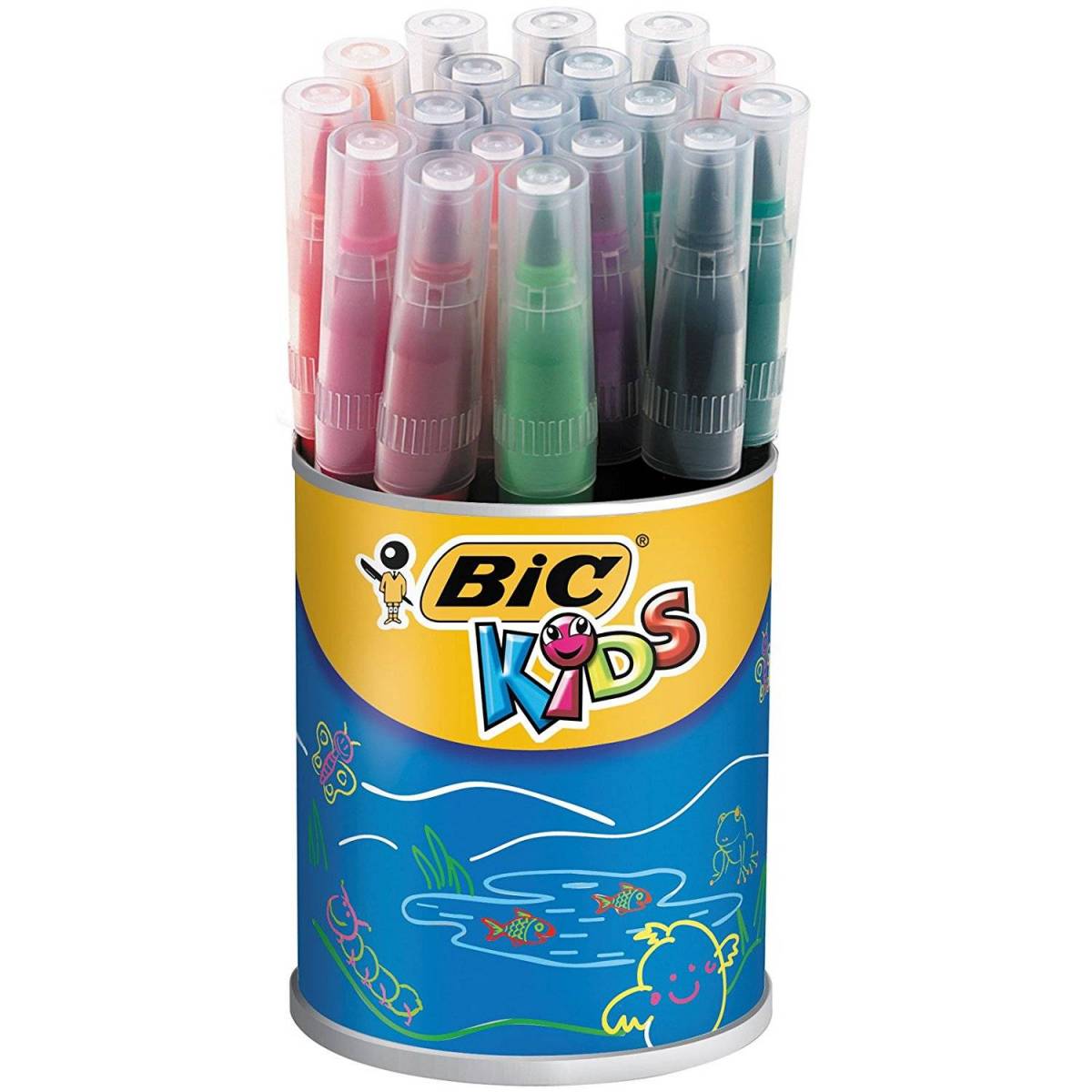BIC KIDS - Pot de 18 Feutres de Coloriage Visaquarelle
