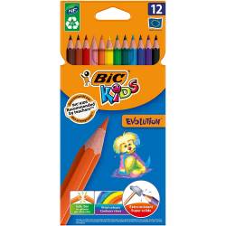 BIC KIDS -Etui de 12 Crayons de Couleurs Evolution