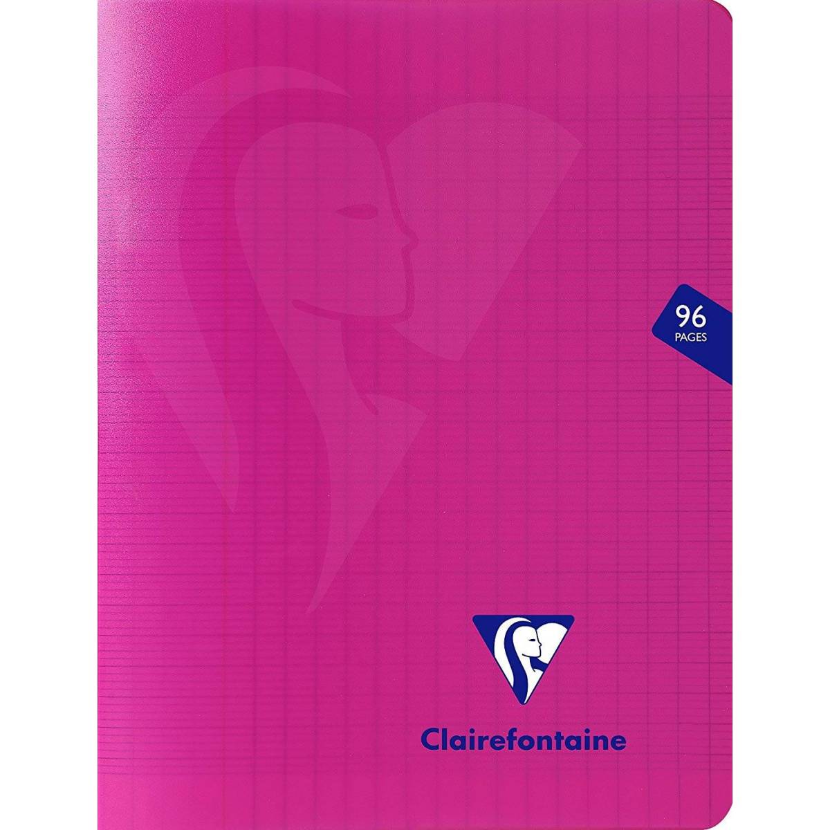 Clairefontaine - Cahier Mimesys Piqué Polypro Transparent - Grands Carreaux - 96 Pages - 17 x 22 cm