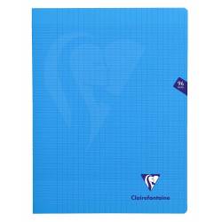 Clairefontaine - Cahier Mimesys Piqué Polypro Transparent - Grands Carreaux - 96 Pages - 24 x 32 cm