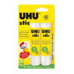 UHU - Set di 2 stick di colla bianca 21 gr
