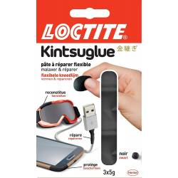 Loctite - Pâte à Réparer Flexible Kintsuglue Noir - 3 x 5 g