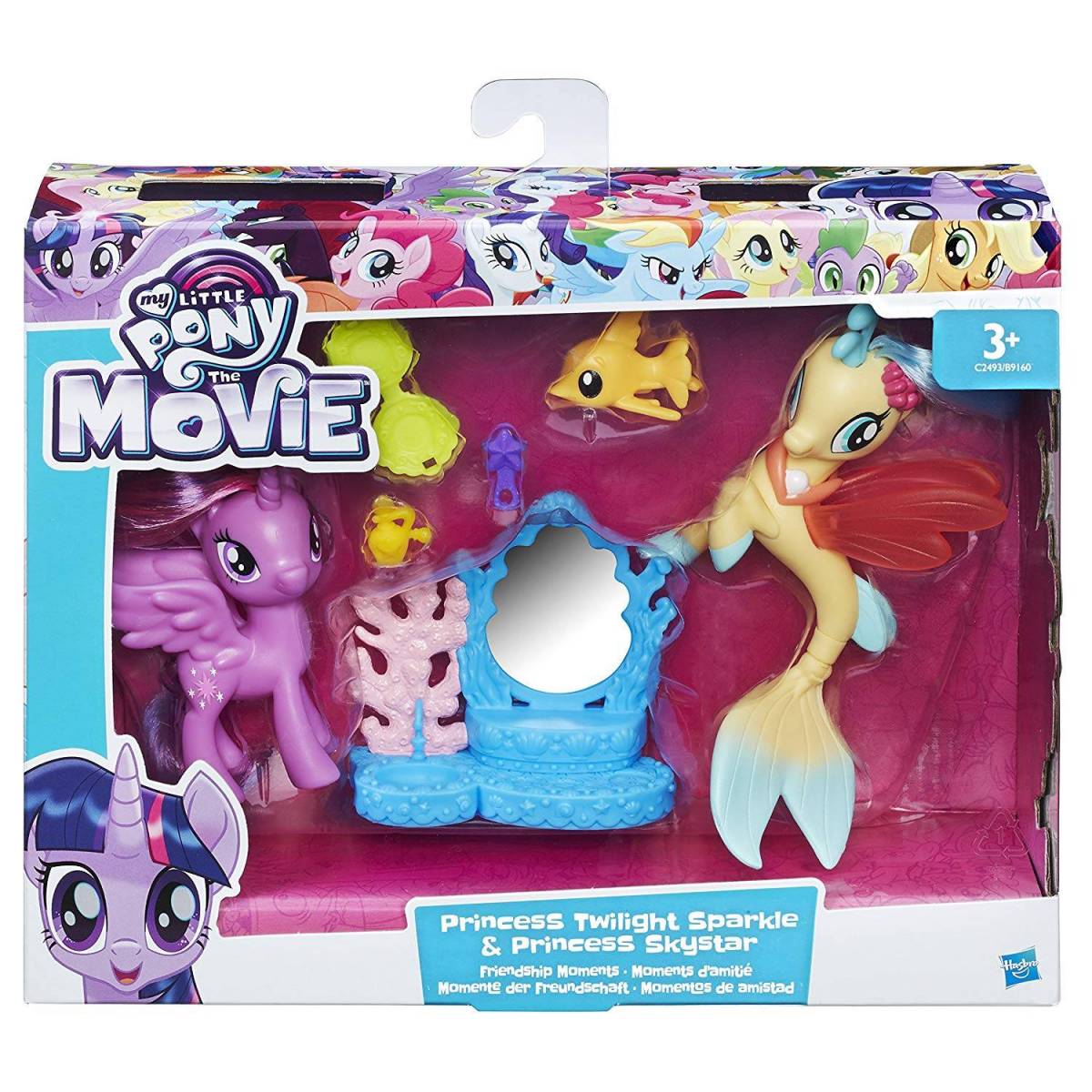 My Little Pony - Lot de 2 Poneys Moments d'Amitié - Princess Twilight Sparkle et Princess Skystar