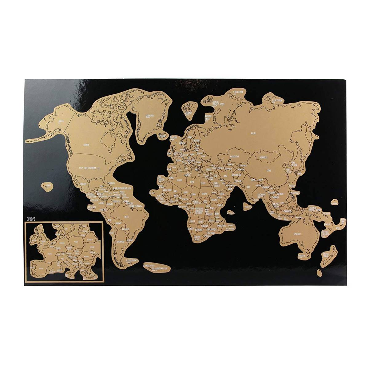 Sottomano da scrivania con mappa del mondo da grattare con 12 fogli per  appunti inclusi al miglior prezzo su Paris-Stock.com
