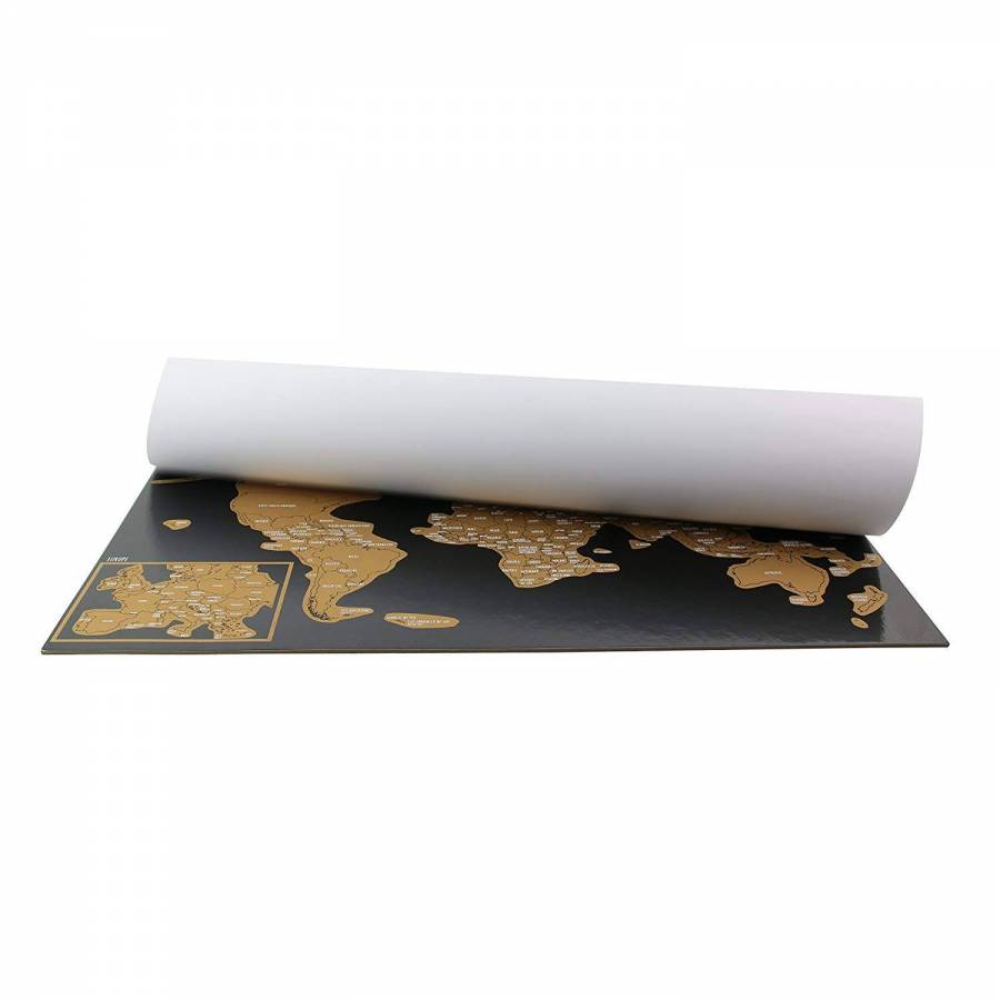 Scratch off world map desk pad with 12 note sheets included at the best  price at Paris-Stock.com